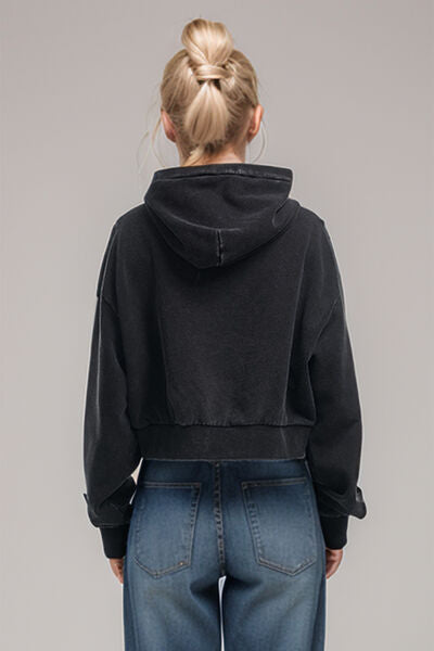 Basic Bae Kangaroo Pocket Cropped Hoodie