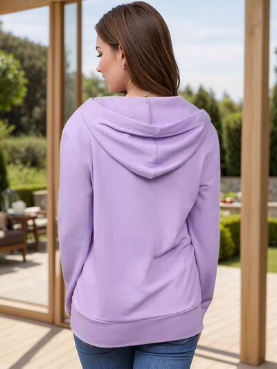 Drawstring Half Zip Hoodie