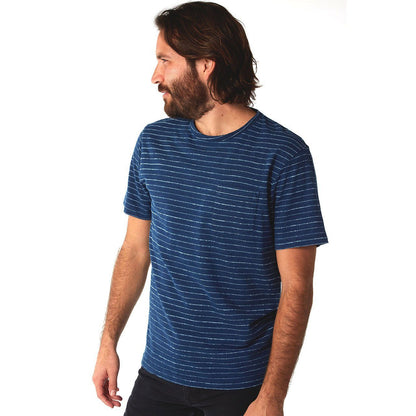 Blue Striped Lucas Jacquard T-Shirt