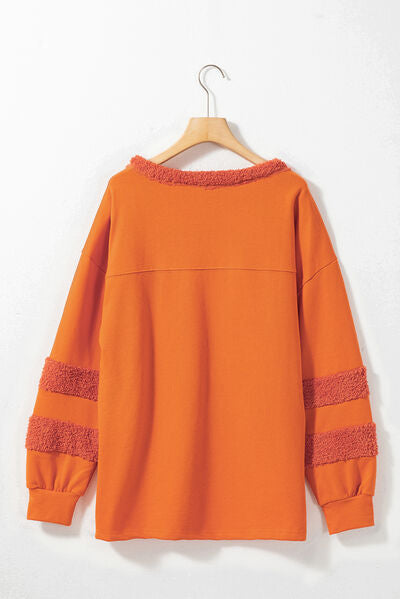 High-Low Round Neck Sweatshirt