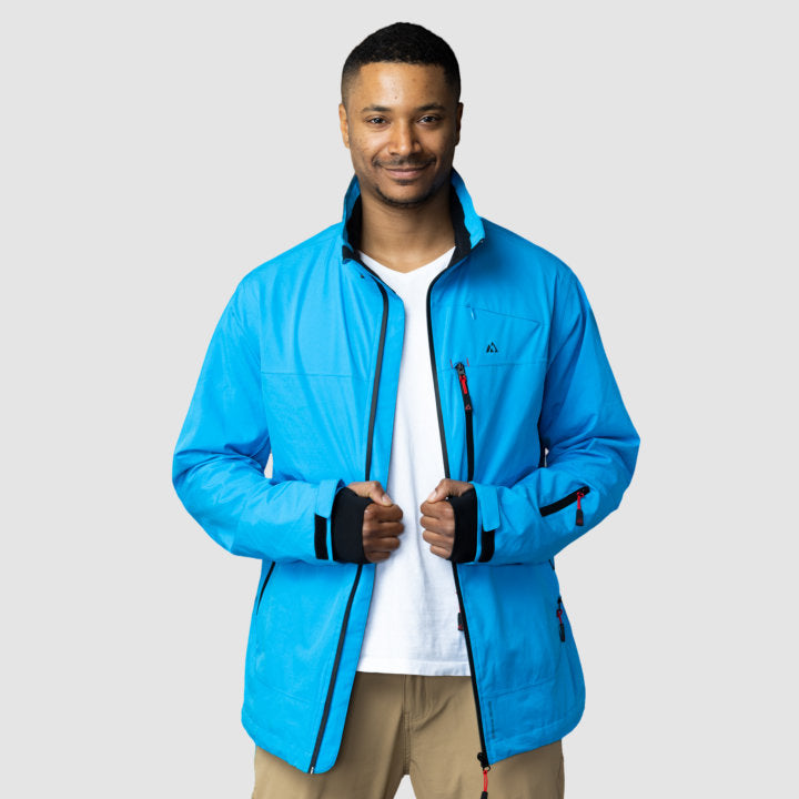 Adventure 2.0 Men's Waterproof Eco Jacket in Light Blue