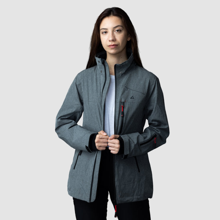 Adventure 2.0 Women's Waterproof Eco Jacket in Gray