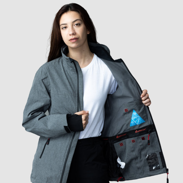 Adventure 2.0 Women's Waterproof Eco Jacket in Gray