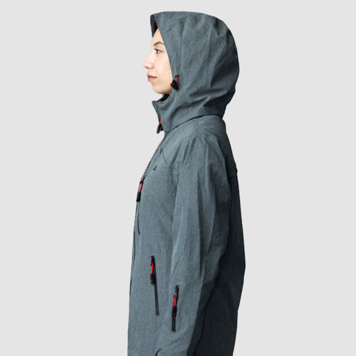 Adventure 2.0 Women's Waterproof Eco Jacket in Gray