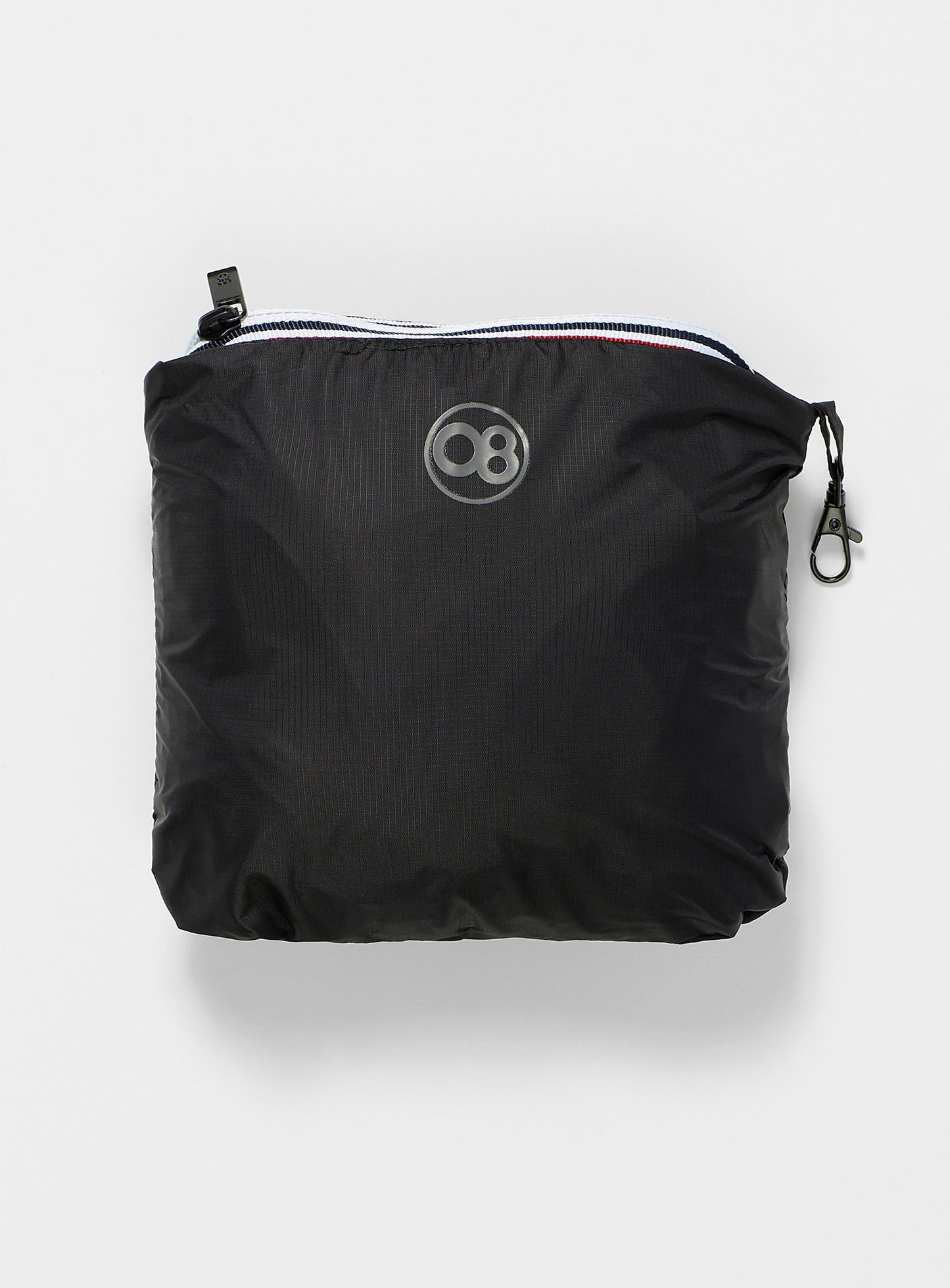 Quarter Zip Packable Rain Jacket in Black