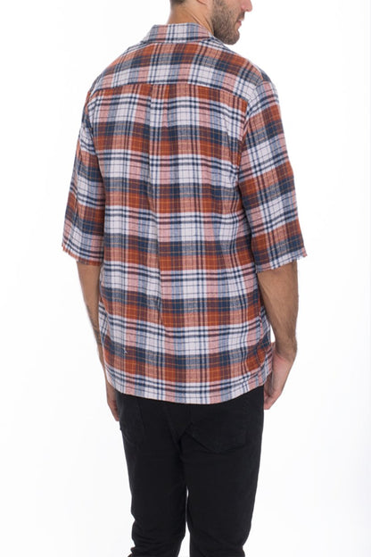 Corden Zip Up Flannel Shirt