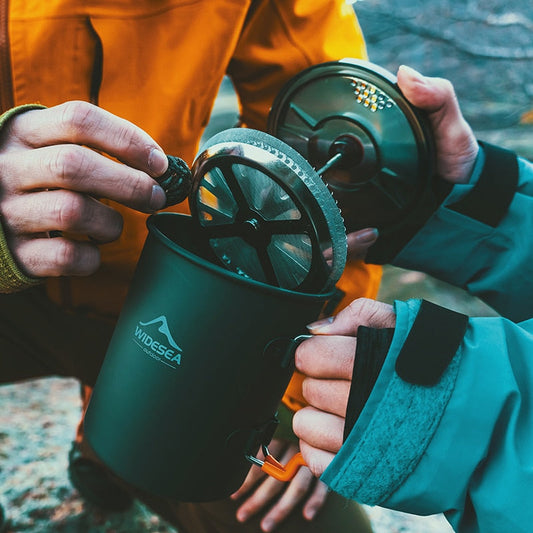 Aluminium Coffee Pot with French Press