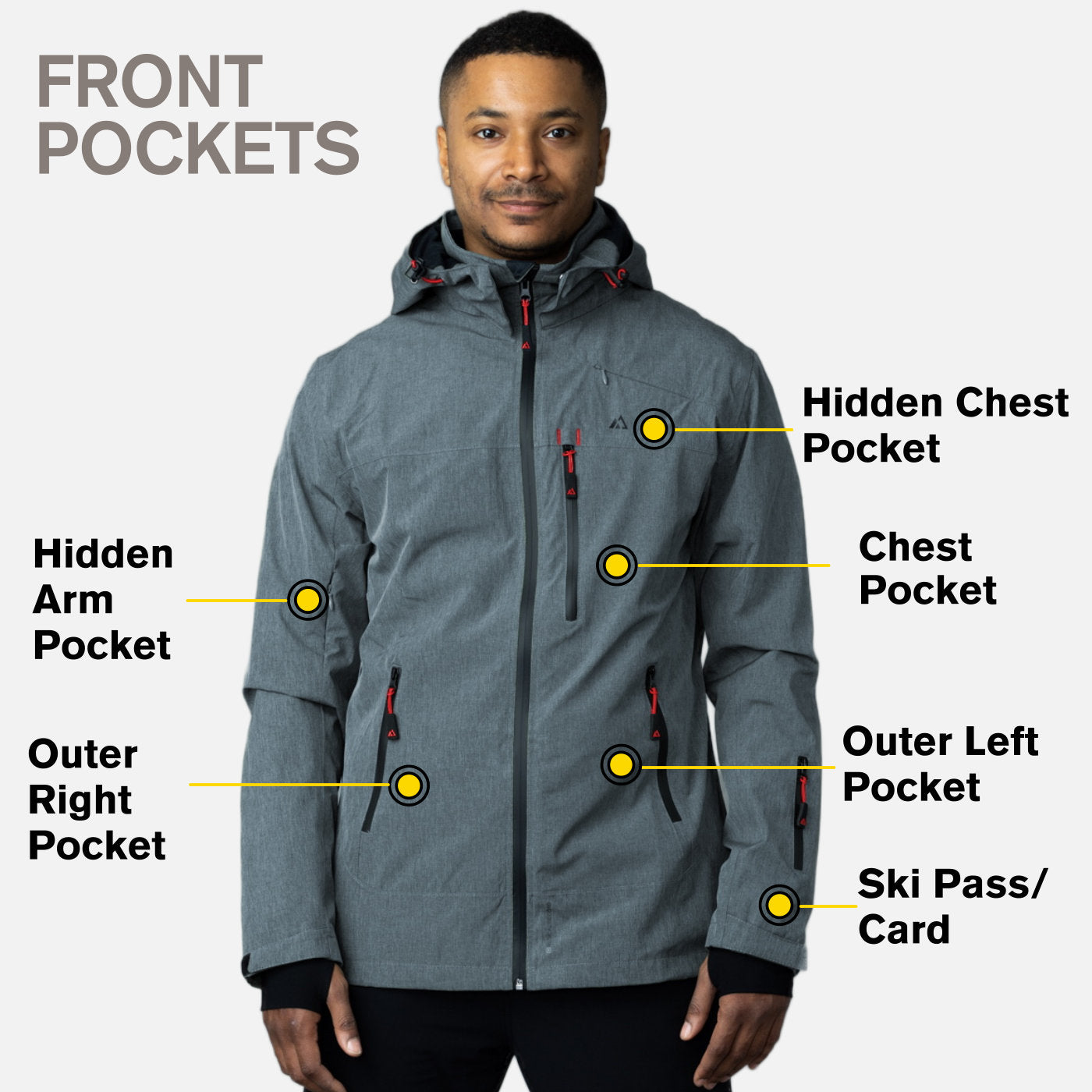 Adventure 2.0 Men's Waterproof Eco Jacket in Gray