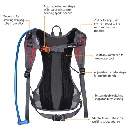 Unigear Hydration Pack with 70 oz 2L Water Bladder