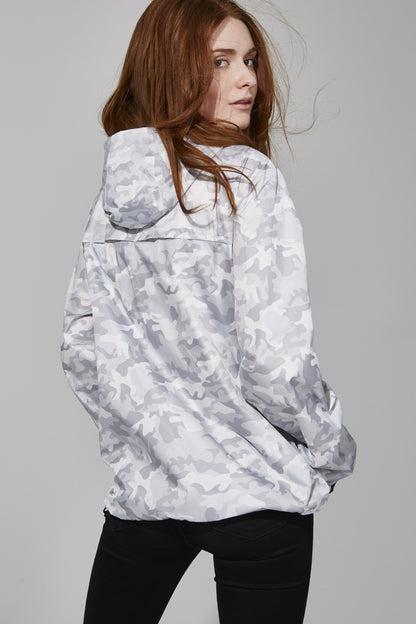 Packable Rain Jacket in White Camo