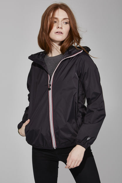 Packable Rain Jacket in Black