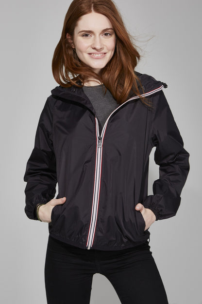 Packable Rain Jacket in Black