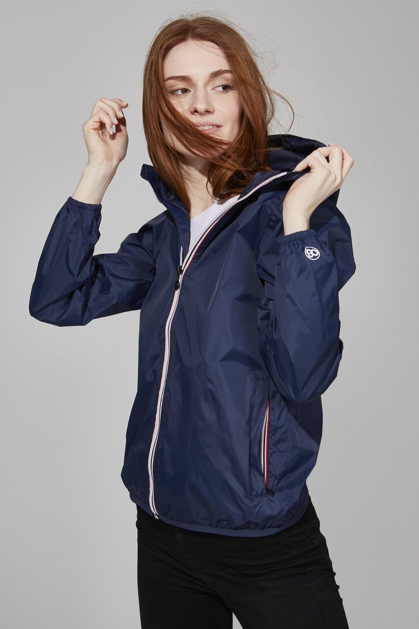 Packable Rain Jacket in Navy Blue