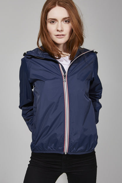 Packable Rain Jacket in Navy Blue