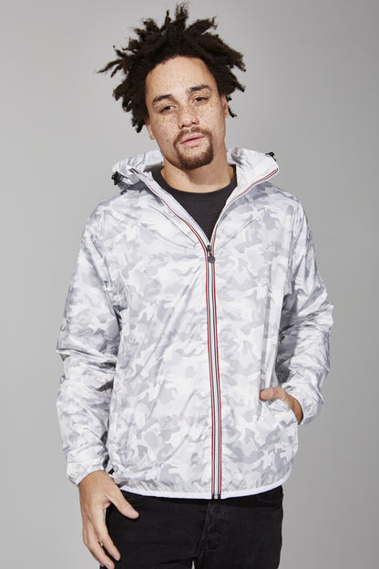 Packable Waterproof Jacket in Camo White