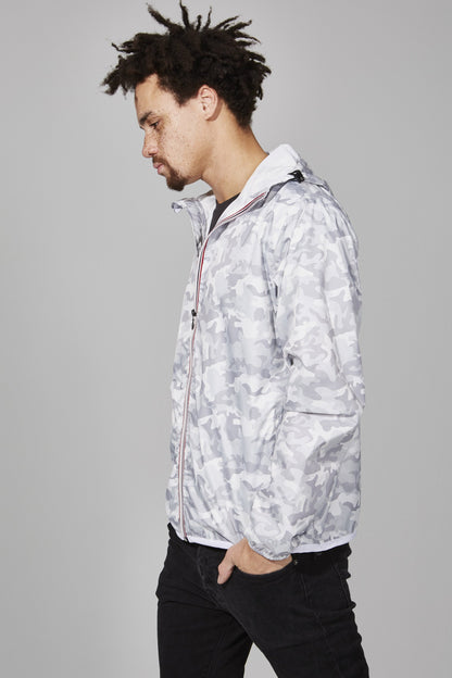 Packable Waterproof Jacket in Camo White