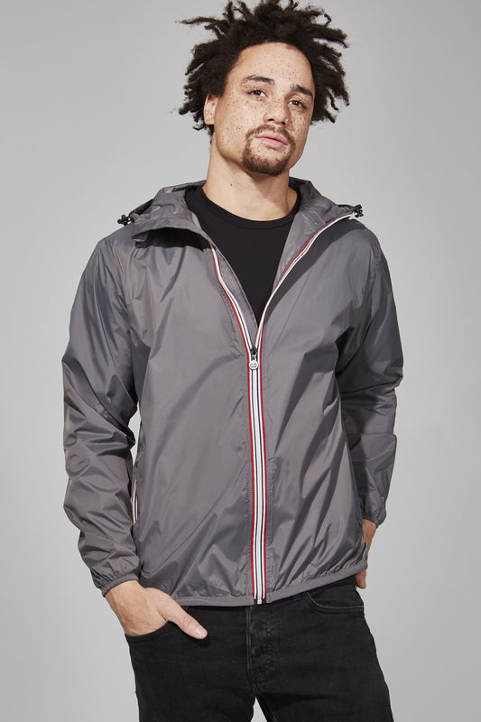 Packable Rain Jacket in Grey