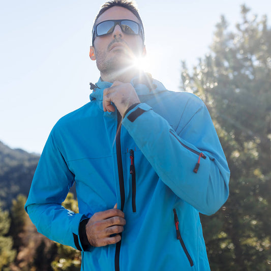 Adventure 2.0 Men's Waterproof Eco Jacket in Light Blue