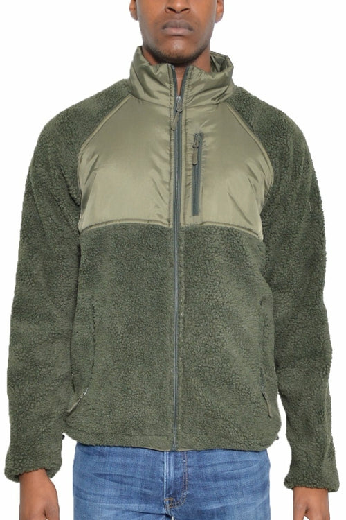 Sherpa Fleece Green Jacket