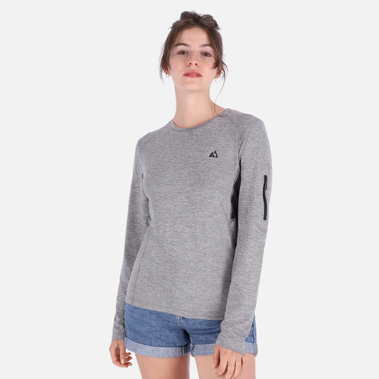 QuickDry Long Sleeve Eco Top in Gray