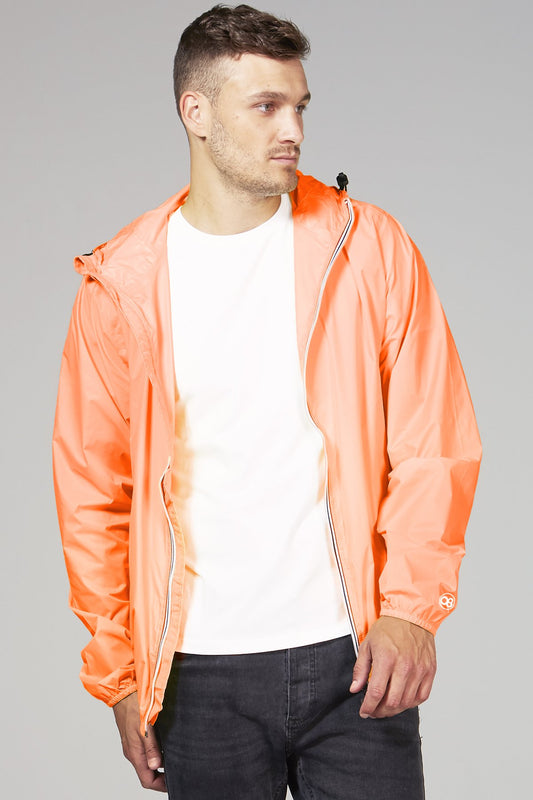 Packable Rain Jacket in Orange