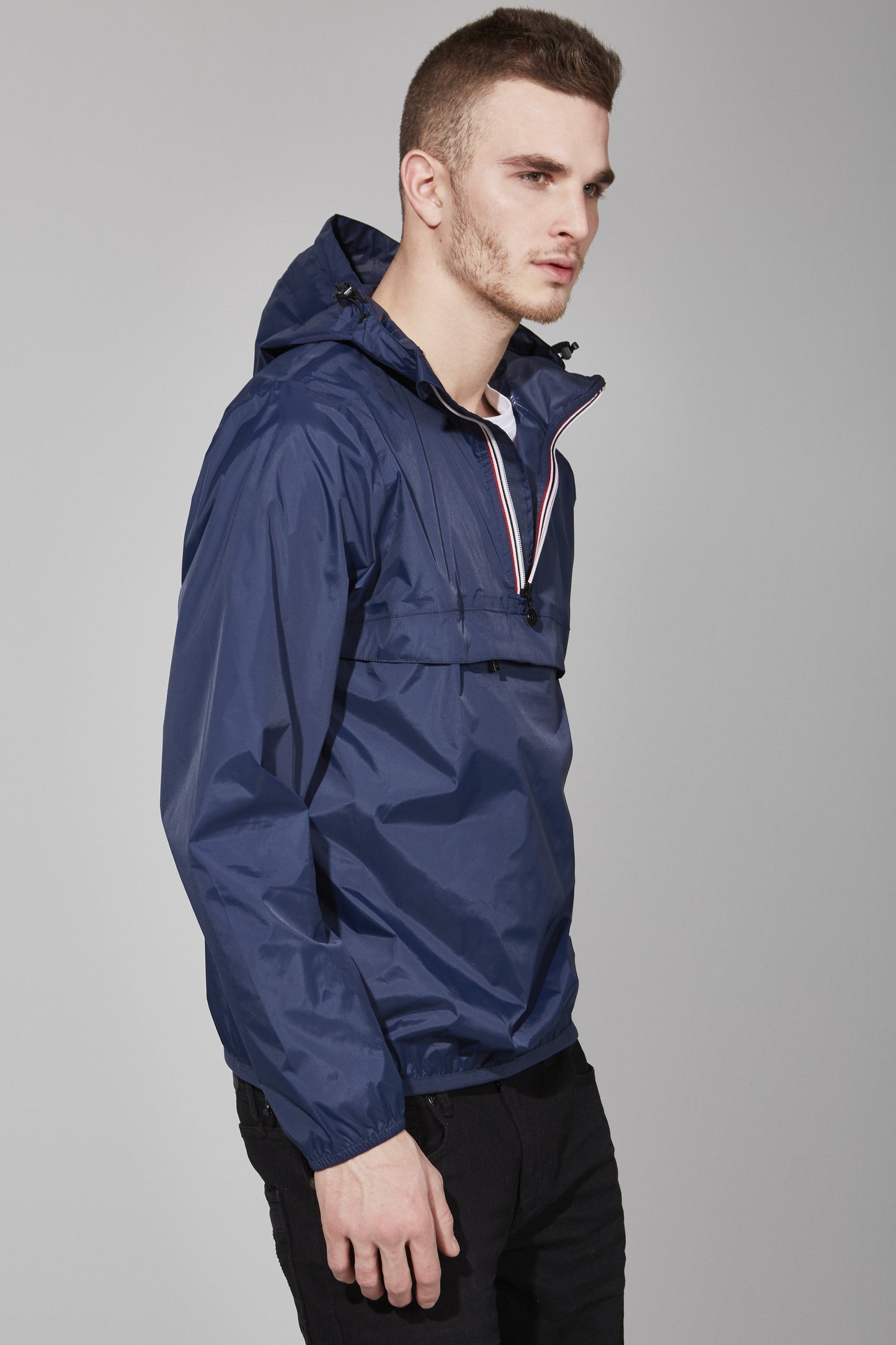 Packable Rain Jacket in Navy Blue