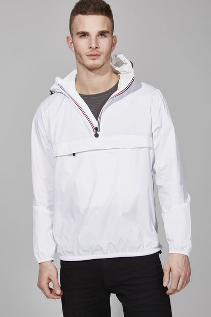 Quarter Zip Packable Waterproof in White