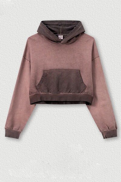 Basic Bae Kangaroo Pocket Cropped Hoodie