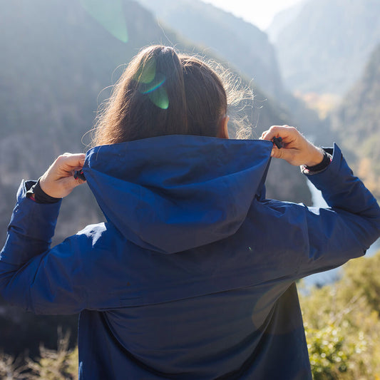 Adventure 2.0 Women's Waterproof Eco Jacket in Navy Blue