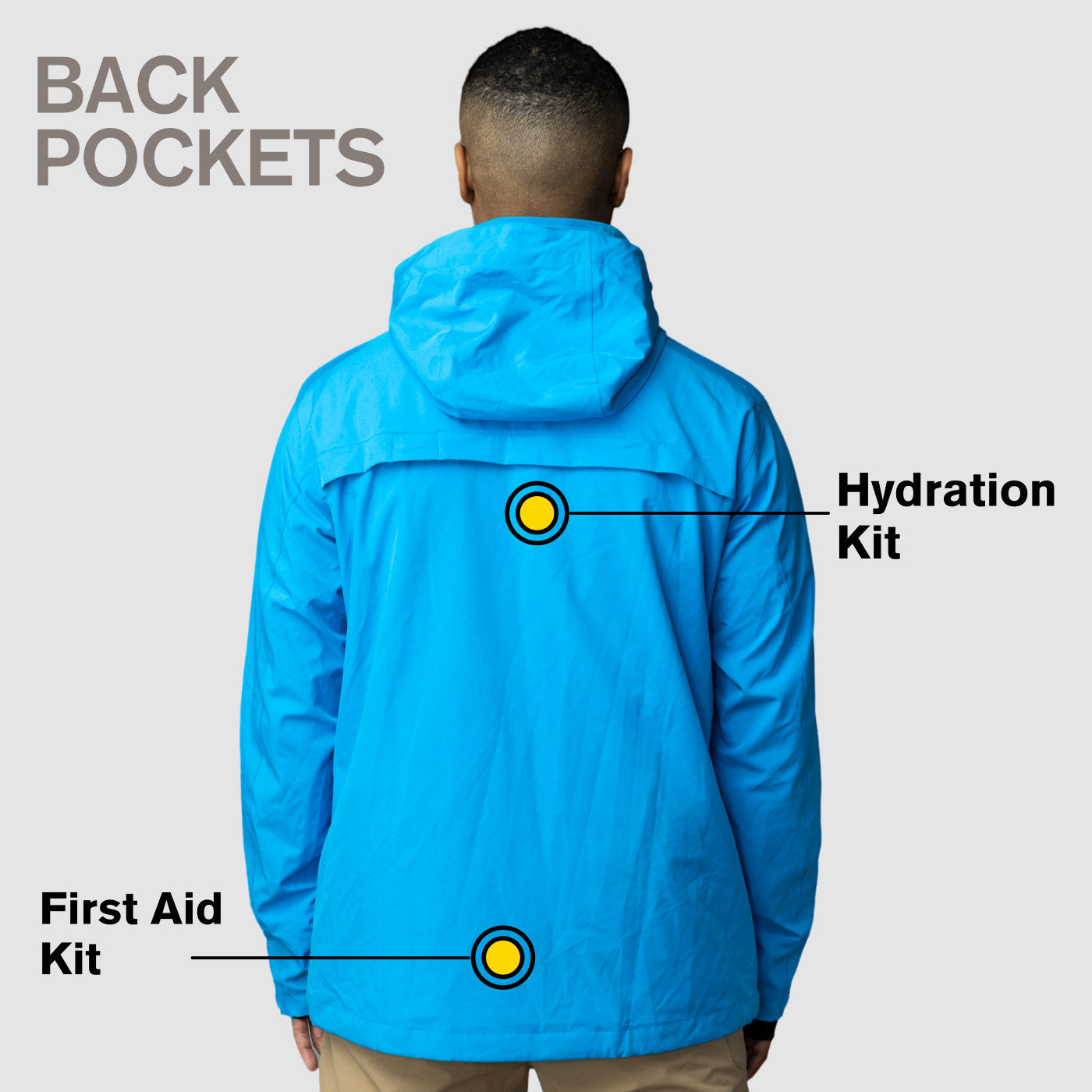 Adventure 2.0 Men's Waterproof Eco Jacket in Light Blue