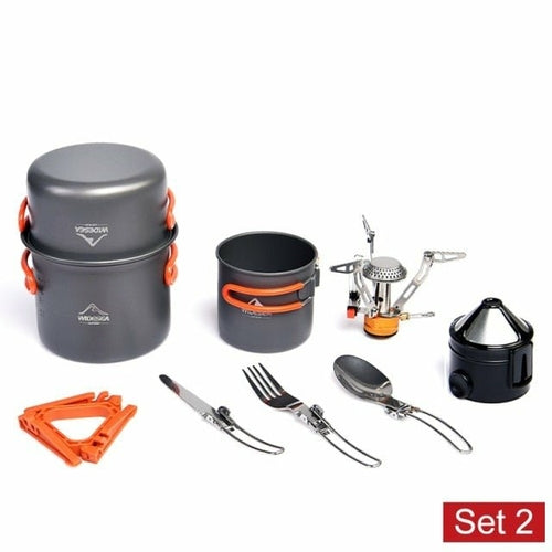 Cookware Set with Gas Stove