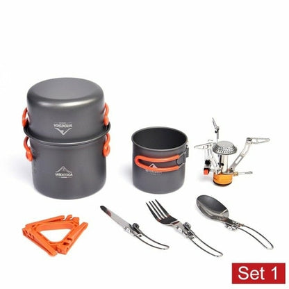 Cookware Set with Gas Stove