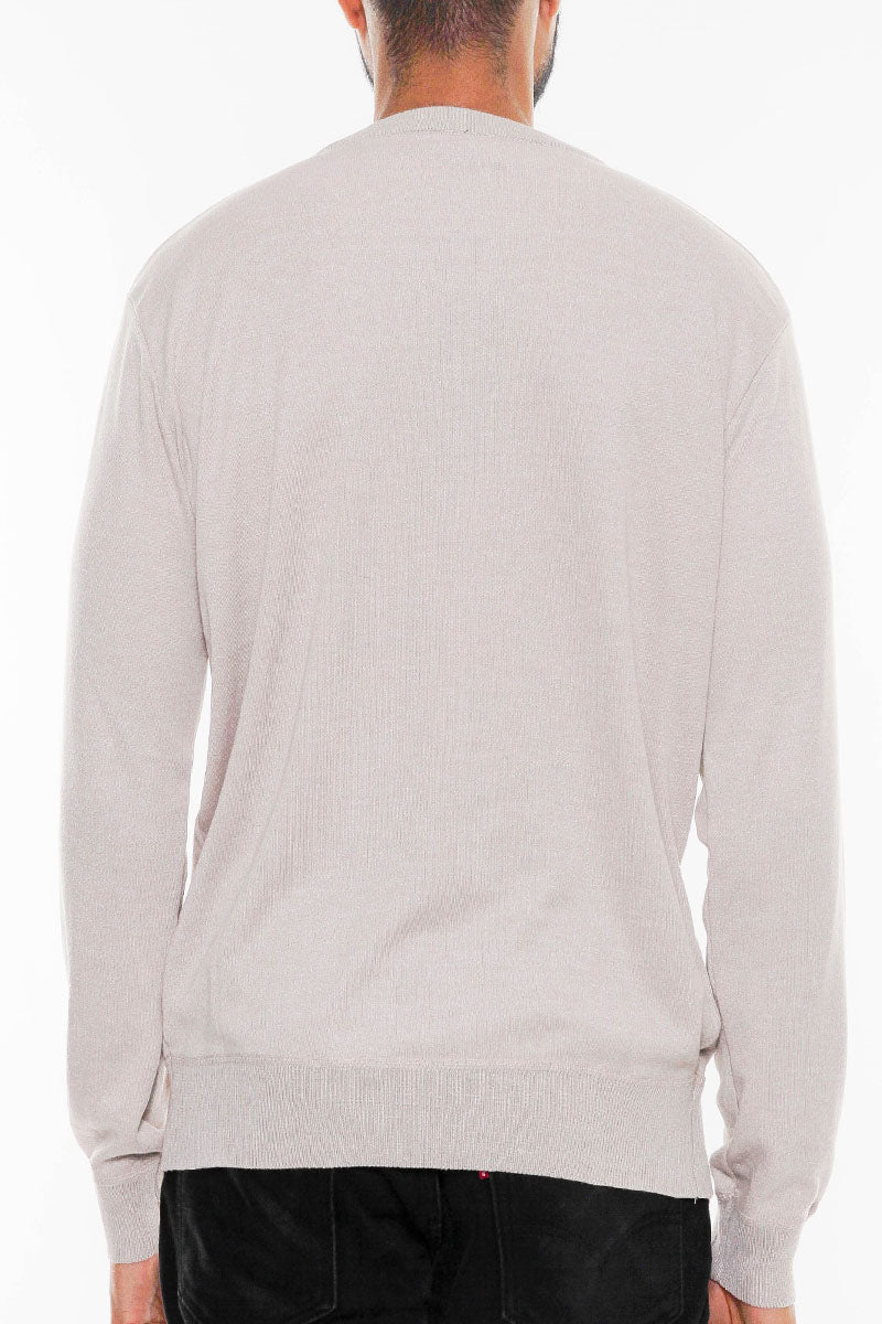 Solid V-neck Pullover Sweater