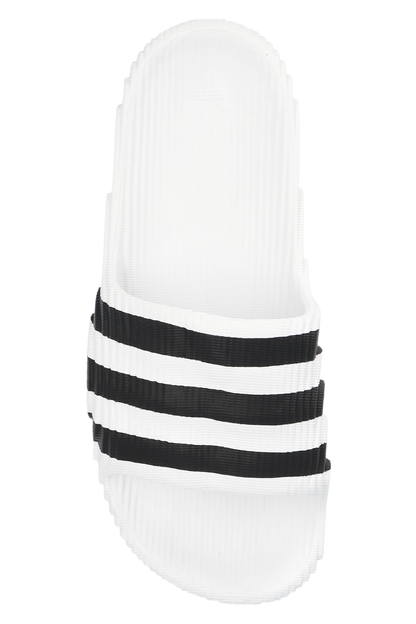 Adidas Adilette White and Black Slides