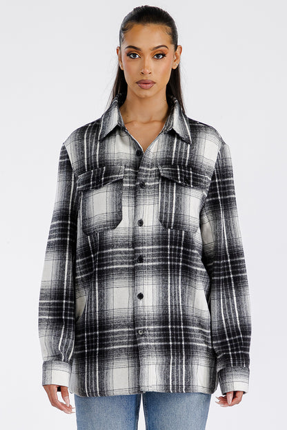 Oversized Soft Flannel Shirt