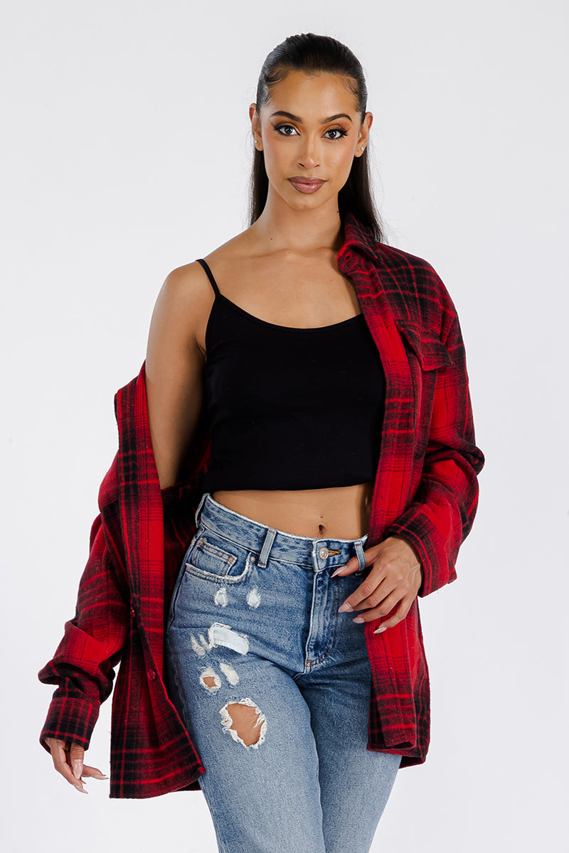 Oversized Soft Flannel Shirt