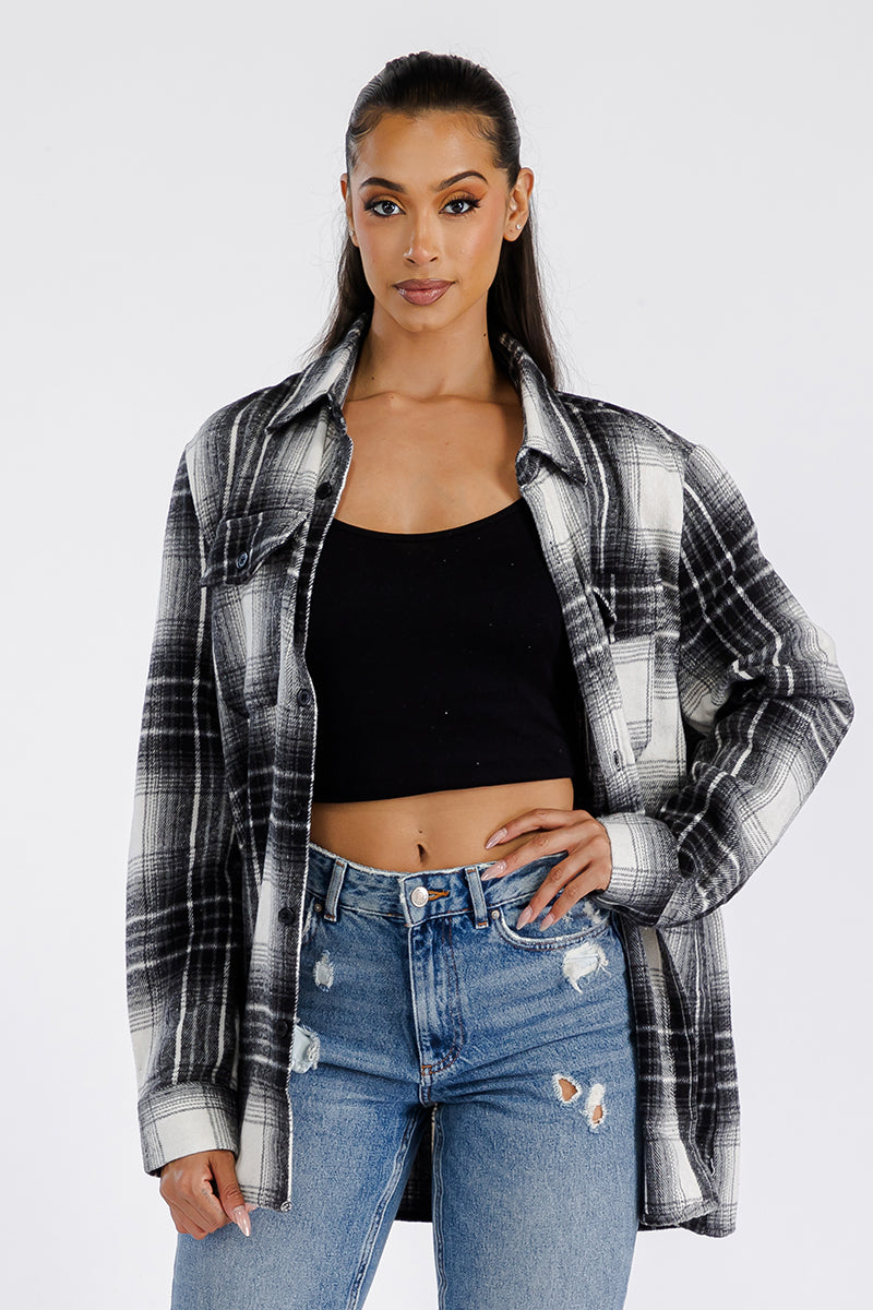 Oversized Soft Flannel Shirt