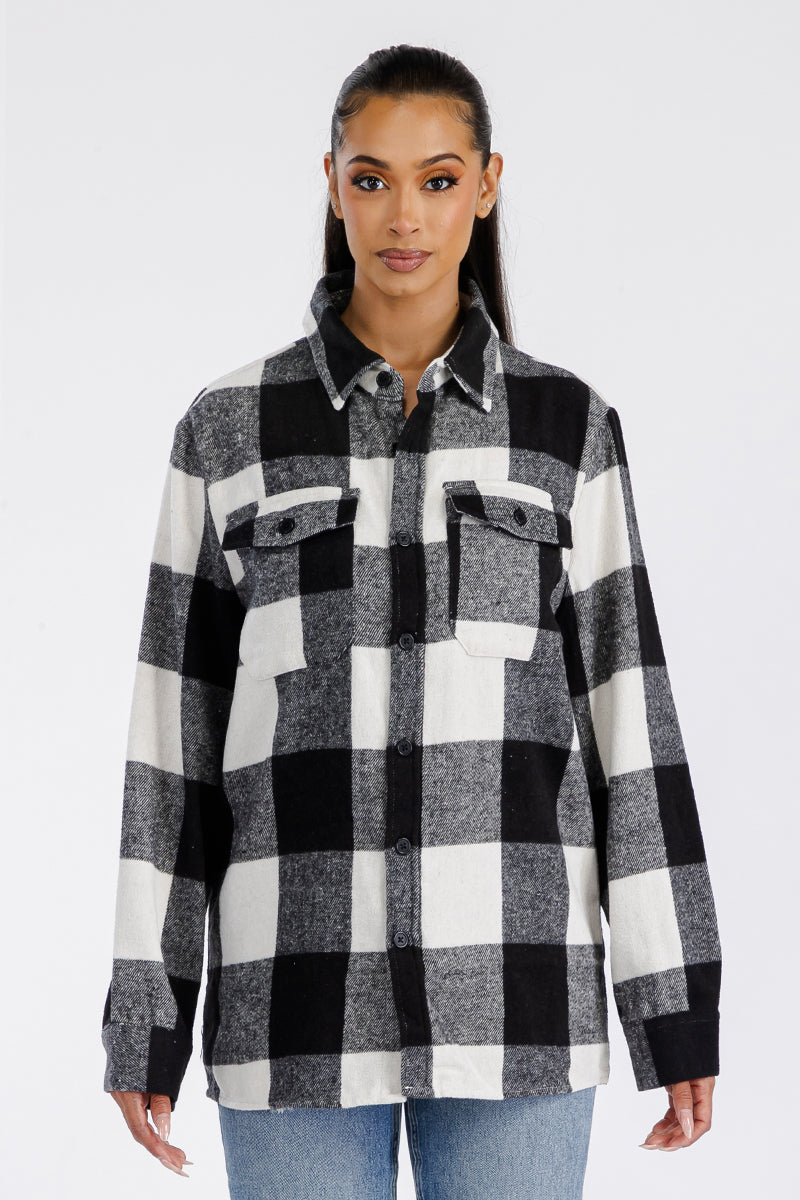 Oversized Soft Flannel Shirt