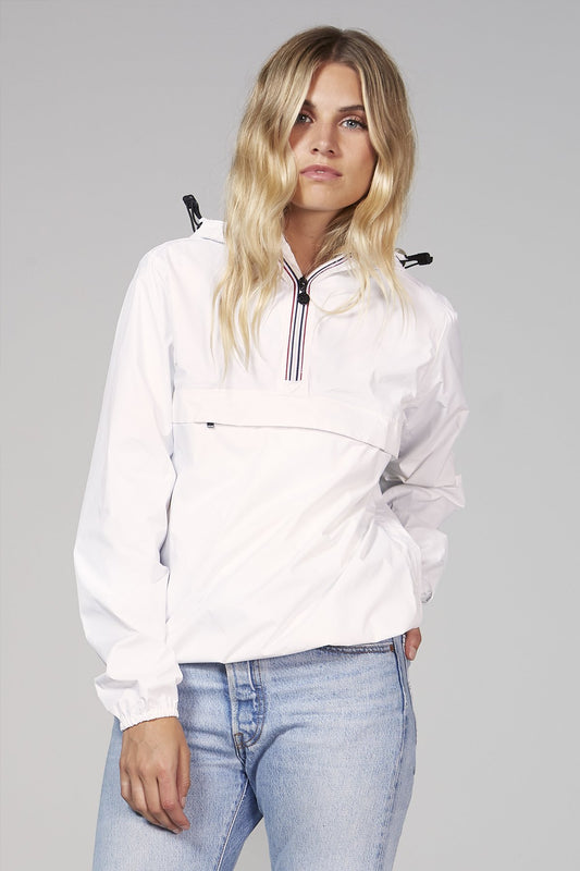 Quarter Zip Packable Waterproof in White