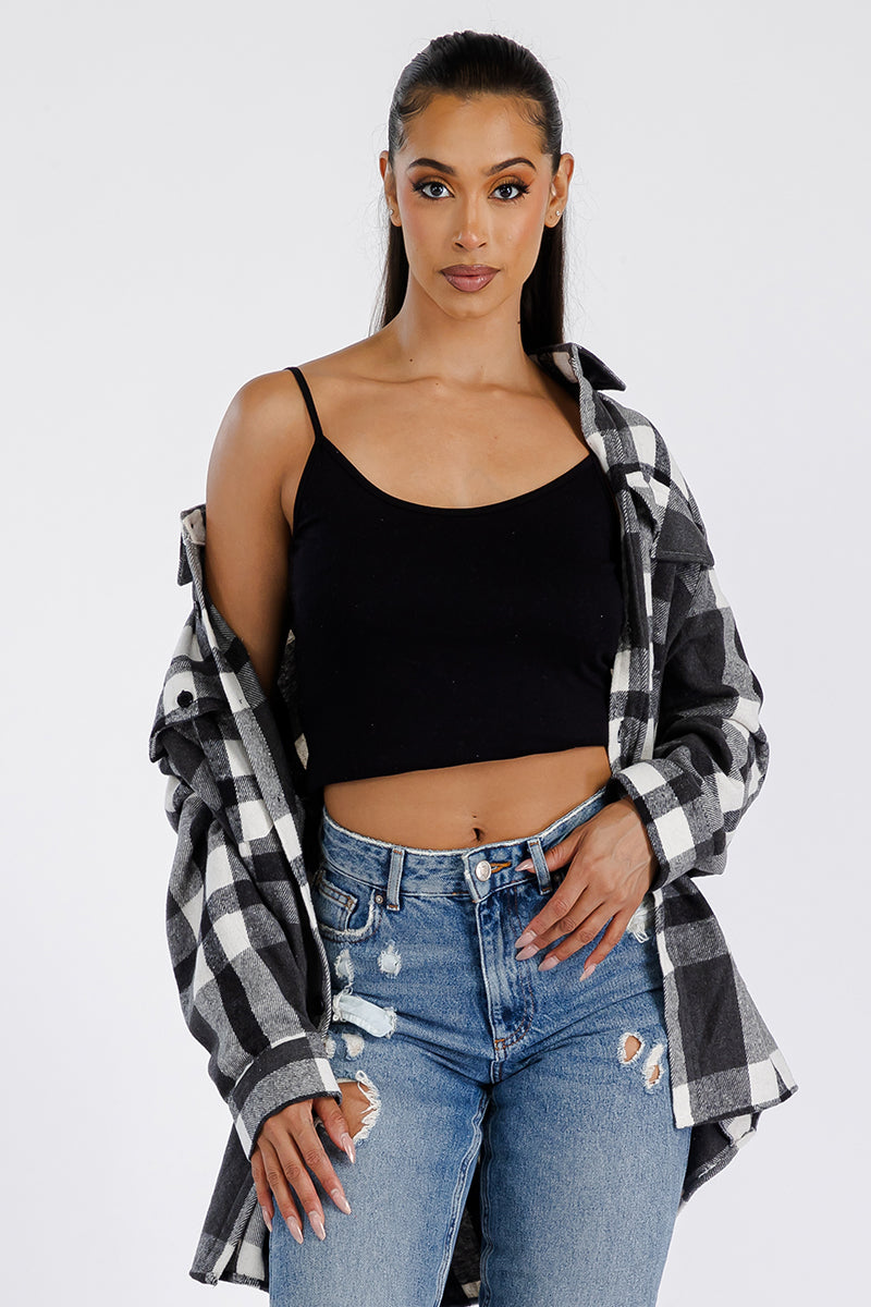 Oversized Soft Flannel Shirt