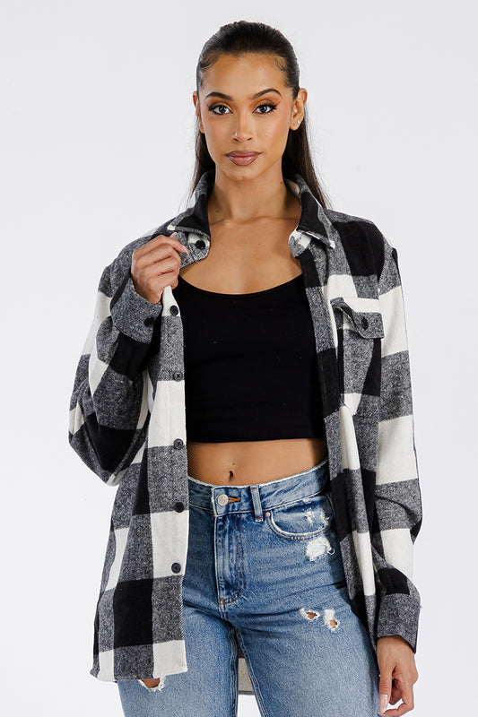 Oversized Soft Flannel Shirt