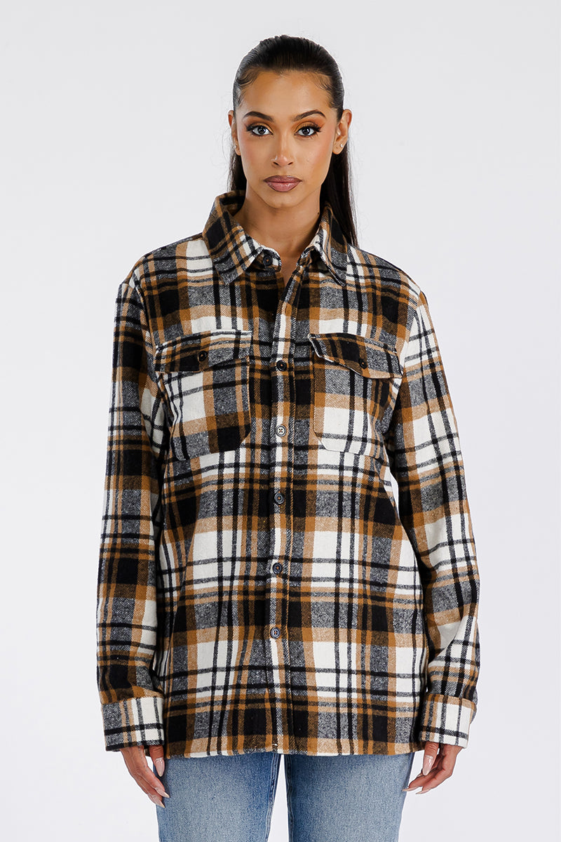 Oversized Soft Flannel Shirt