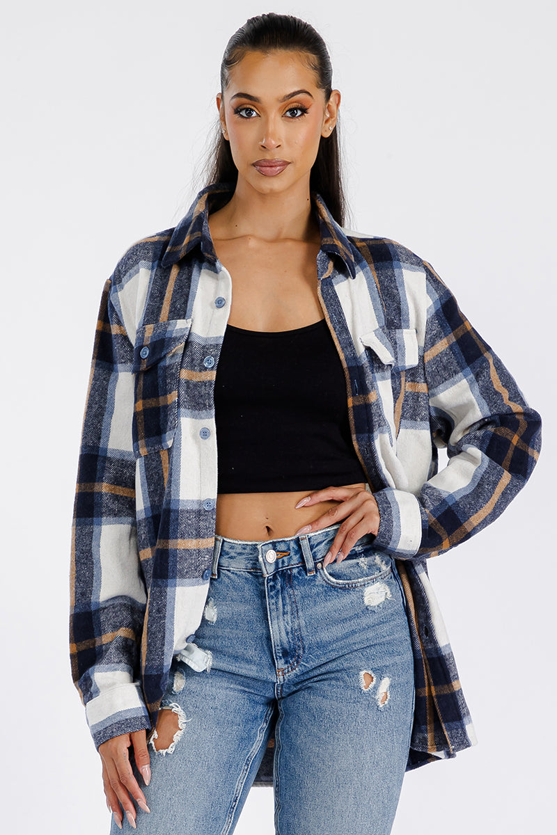 Oversized Soft Flannel Shirt