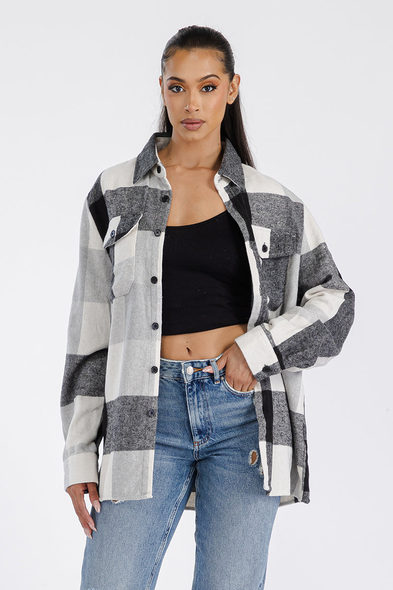 Oversized Soft Flannel Shacket