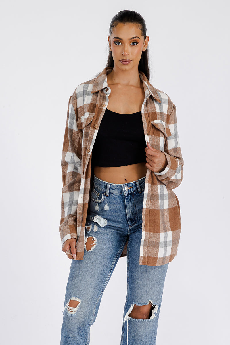 Oversized Soft Flannel Shirt