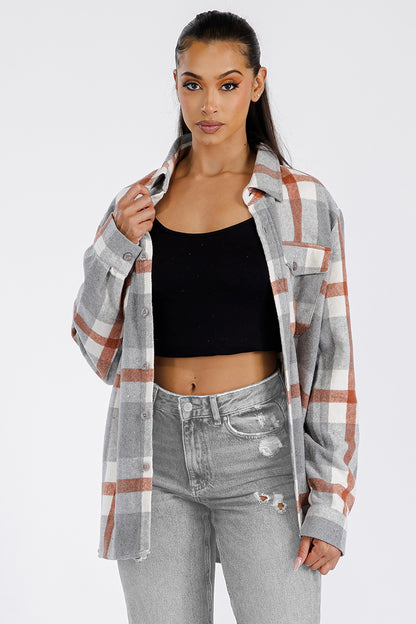 Oversized Soft Flannel Shirt