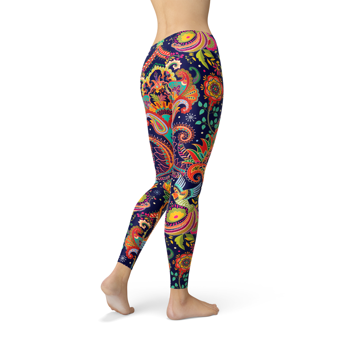 Women's Blue Paisley Leggings