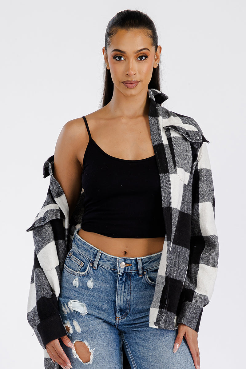 Oversized Soft Flannel Shirt