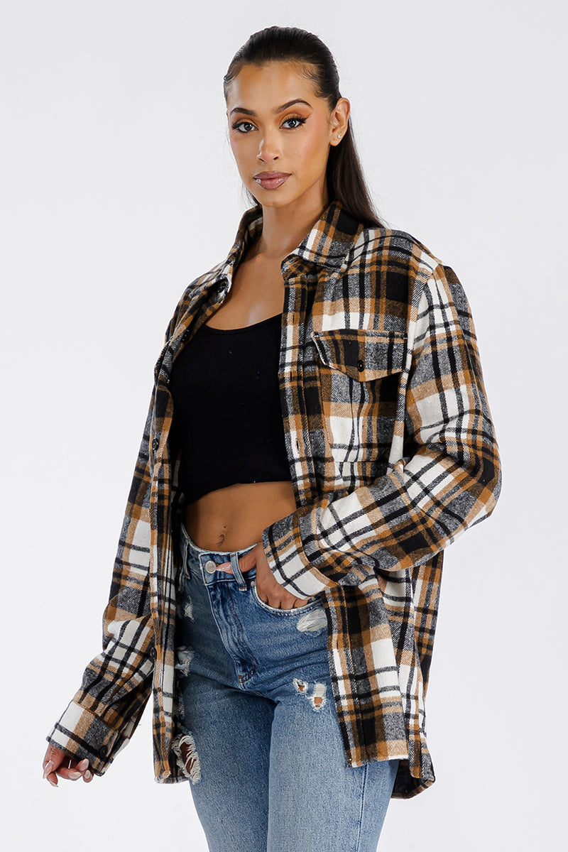 Oversized Soft Flannel Shirt