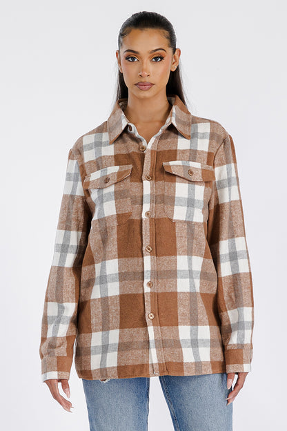 Oversized Soft Flannel Shirt